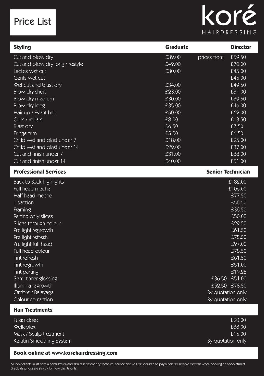 Price List 2020 - Oct 2020